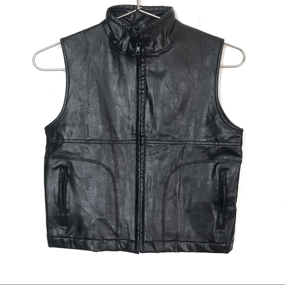 Urban Outfitters Jackets & Blazers - Black Leather Statement Vest